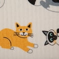 thumbnail image 3 of Cats Meow Kitchen Swedish Dishcloths - 7.75" - Cream and Black - Set of 3, 3 of 8
