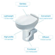 Thetford Aqua-Magic Residence RV Toilet, High, Round, White, 42169