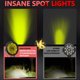thumbnail image 4 of Luz de trabajo Luz de trabajo LED 6000K 200W 7 pulgadas Luz de trabajo redonda para automóvil Luces de conducción IP68 Focos impermeables para camiones, motocicletas, SUV, vehículos todo terreno, ba, 4 of 8