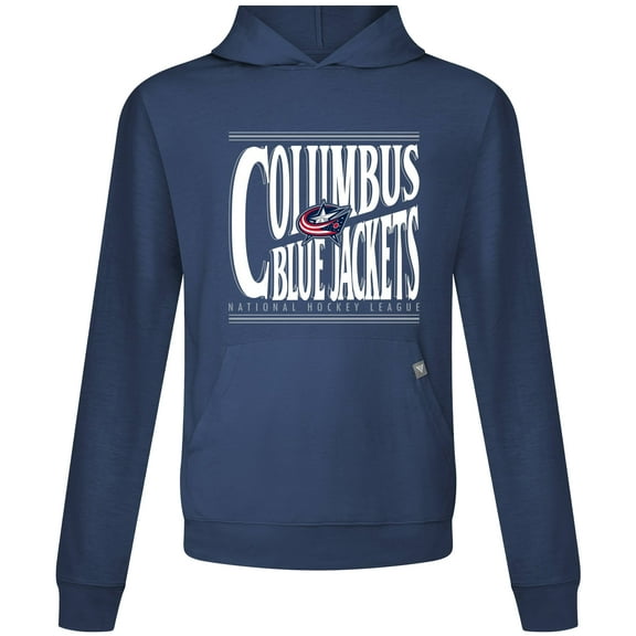 Men's Levelwear  Navy Columbus Blue Jackets Relay Powerhouse Pullover Hoodie