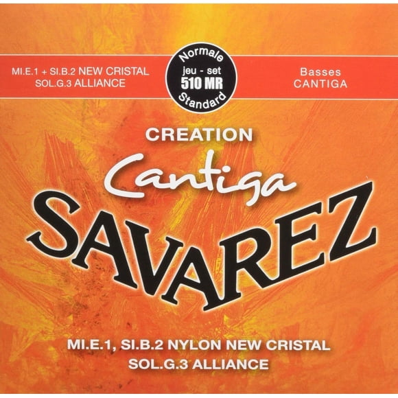 Savarez Cr?ation Cantiga Juego de cuerdas para guitarra clásica de tensión estándar (STSAV51-50402)