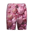 thumbnail image 7 of JUNZAN Pink Glitter Heart Candy Pattern Sleep Pajama Shorts for Men,Men's Pajama Bottoms,Sleepwear,Pj Shorts, 7 of 7