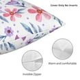thumbnail image 5 of YFYANG Square Decorative Throw Pillow Case (Without Pillow Insert), Purple Watercolor Flowers Bedroom Sofa Car Cushion Cover, 22"x22", 5 of 9