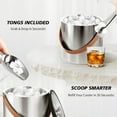 thumbnail image 2 of Double-Wall Vacuum Insulated Ice Bucket with Lid, Scoop, Ice Tong, Strainer & Leather Handle Keep Ice Frozen Longer Large Wine Ice Buckets for Cocktail Bar,Parties Chilling Beer Champagne 3L, 2 of 9