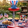 thumbnail image 4 of PMU 10in Pre-Inflated Patriotic Top Hat American flag Balloon with Stick, 4th of July Balloons, Independence Day Decorations, Patriotic Decorations,USA Mylar Balloons, Red White Blue, (12/Pkg) pkg/1, 4 of 7