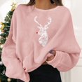 thumbnail image 1 of Sudadera con capucha para mujer, estilo navideño, divertida, con estampado gráfico, cuello redondo, manga larga, moderna, 1 of 8