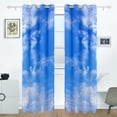 thumbnail image 2 of Coolnut Window Curtain Panels Sky Grommet Top Room Darkening Thermal Insulated Blackout Window Treatment Drapes 2 Panels W55 x L84 In, 2 of 6