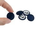 thumbnail image 4 of 10pcs 32L Fabric Cloth Covered Button 20mm Round Metal Shank Sewing Buttons for Suits Blouses Sweaters, Dark Blue, 4 of 5