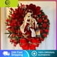 thumbnail image 2 of Adornos de corona de Navidad de avión, decoración navideña para el hogar con estampado de bayas de cono de pino, adorno de puerta delantera de ventana acrílico, 2023, 2 of 4