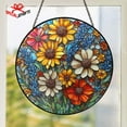 thumbnail image 2 of Wildflower Glass Suncatcher, Wildflower Window Hanging Decor, Florist Gift, Gift for Flower Lover, Flowers Lover Decor, Grandma Mom Gifts, 2 of 7