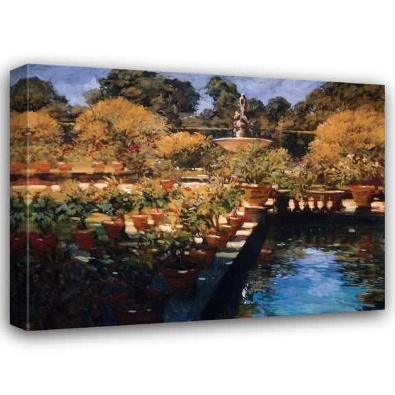 Philip Craig 44x34 Gallery Wrapped Canvas Wall Art Titled - Boboli Gardens - Florence