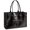 Black, variant on PVC Tote Bag Women’s Kraft Paper Work Handbags Purses with Top Handle