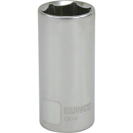 Klutch Deep Socket, Metric, 25mm, 1/2in.-Drive, 6-Pt.