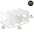 thumbnail image 3 of mDesign Plastic Modern Free-Standing Bottle Rack Storage Organizer - White, 3 of 8