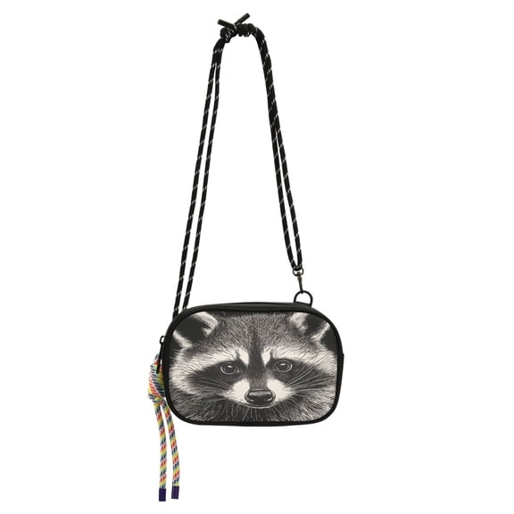Stylish Crossbody Phone Bag Purse Handbags Adjustable Strap, Compact Design for Essentials An Adorable Raccoon
