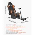 thumbnail image 3 of KFFKFF Adjustable Racing Wheel Stand – Sturdy Simulator Cockpit, Compatible with Logitech G25/G27/G29/G920/G923, Thrustmaster T300RS/TX/T500RS, T3PA-PRO (F1/GT), and CSR Pedals, 3 of 9