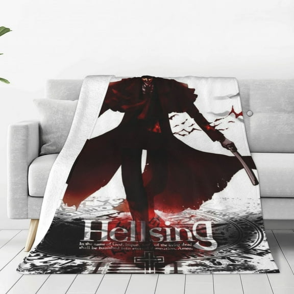 Anime Hellsing Kids Adults Ultra-Soft Micro Fleece Blanket Throw All Season Fuzzy Lightweight Throw Blankets For Office Company Home Couch Bed Sofa 50"X40"