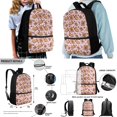 thumbnail image 2 of Xixirimido Capybara Strawberry Pink Pattern Kids School Backpack 4Pcs Bundle 17 Inch Bookbag, Insulated Lunch Box, Water Bottle Pouch, Pen Organizer Back to School Essentials, 2 of 6