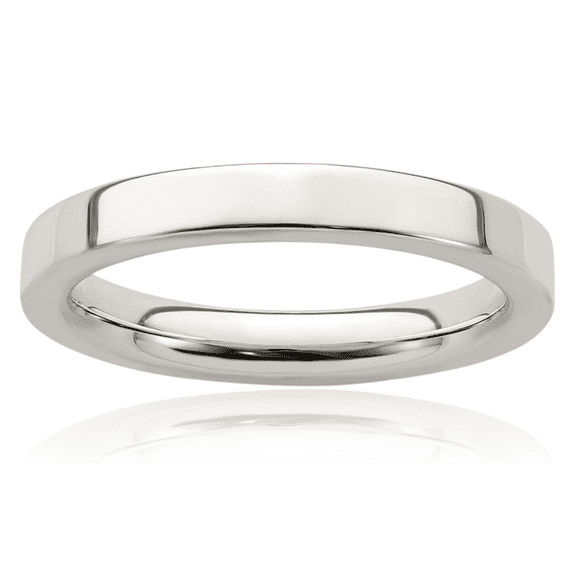 925 Sterling Silver 3mm Comfort Fit Plain Classic Wedding Band Ring