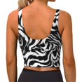 thumbnail image 3 of Lsque Leopard And Zebra 2 Printed Women'S Sports Bra, Compression, Moisture Wicking, High-Impact Sports Bra For Women,Supportive sports bra-XX-Large, 3 of 9