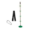 thumbnail image 2 of harayaa Children's Climbing Rope Tree Hanging Rope Heavy Duty Disc Hanging Seat Set for green brown rope, 2 of 8