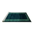 thumbnail image 2 of Ahgly Company Machine Washable Indoor Rectangle Abstract Turquoise Blue Modern Area Rugs, 8' x 12', 2 of 4