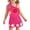 Hot Pink, variant on Baby Girls Outfit Sets,Summer Sleeveless Off-Shoulder Ribbed Top and Shorts Sets Blue Size 3Y