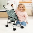 thumbnail image 3 of Bayer: Buggy Umbrella Stroller - Green & White Stars - Accessory for Dolls Up to 18", Foldable Design, Seat Belt, Kids Toy, Ages 3+, 3 of 9
