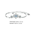 thumbnail image 3 of 1 pulsera exquisita con forma de copo de nieve y diamantes para estudiantes., 3 of 8