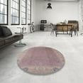 thumbnail image 3 of Ahgly Company Indoor Rectangle Mid-Century Modern Khaki Rose Pink Area Rugs, 8' x 10', 3 of 6
