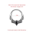 thumbnail image 2 of FANSING Halloween Septum Jewelry 16g Bat Septum Ring Surgical Steel Piercing Rings 16 Gauge 10mm Daith Hoop Earring with Black CZ, 2 of 4