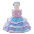 thumbnail image 1 of Robe de Concours pour Enfants 6M-9T, Robe de Demoiselle d'Honneur, Robe de Fête, Mariage, Formelle, 1 of 6