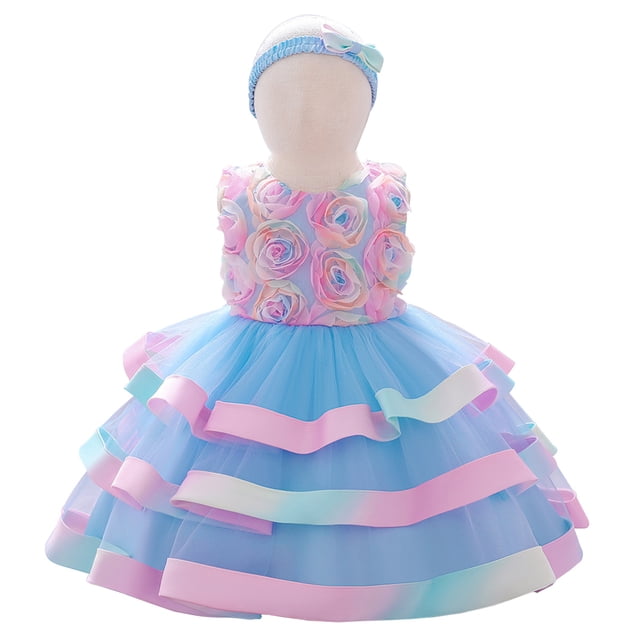 Robe de Concours pour Enfants 6M-9T, Robe de Demoiselle d'Honneur, Robe de Fête, Mariage, Formelle