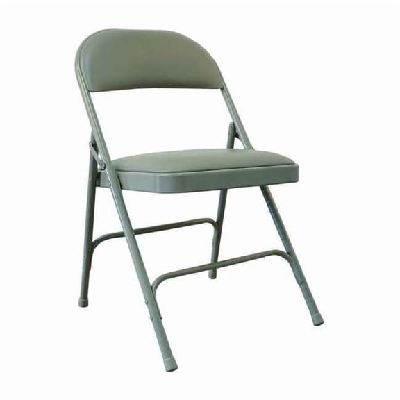Manufacturer Varies Steel Chair with Vinyl Padded, Beige 2W158