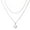 Silver, variant on SPRING PARK Simple Alloy Elegant Double Layer Chain Imitation Alloy Pendant Necklace for Women