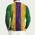 thumbnail image 4 of Havenx Mardi Gras Sweatshirts for Men Crewneck Knitted Pullover Long Sleeve Funky Mardi Gras Printed Dress Pullover Sweaters Mask Print Holiday Party Thermal Carnival Casual Dress,Orange M, 4 of 6