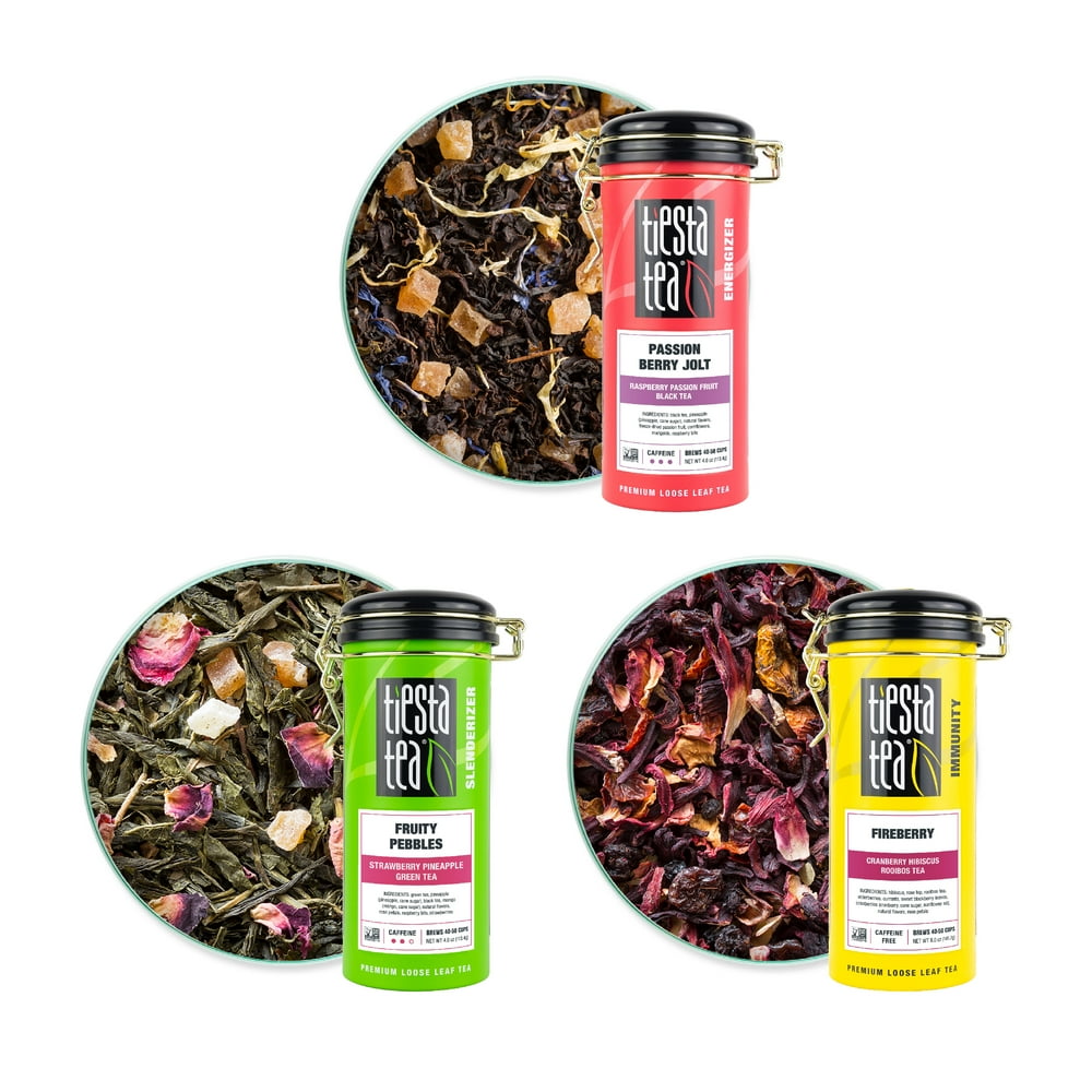 Tiesta Tea Tin Variety Pack, Loose Leaf Tea Variety Set, 3 Pack