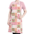 thumbnail image 5 of Pioneer Flower Floral Print Pattern Apron for Women and Men, Cotton Linen Waterproof with Pockets, Adjustable, 33x27 Inch for Kitchen, Gardening, BBQ, Salon, 5 of 6