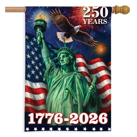Briarwood Lane Everyday House Flag 40x28 For Outdoor America 250 House Flag