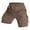 Brown, variant on Solid Color Men's Loose Quick Drying Work Knee Length Shorts Outdoor Pocket Nylon Shorts Six Pocket Model Casual Versatile Work Trousers Beach Trousers Bottoms