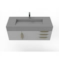 thumbnail image 5 of Castello USA Nile 48" Gray Wood Floating Vanity with Gray Top and Gold Trim, 5 of 6