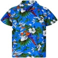 thumbnail image 5 of Camisas para hombre con estampado 3D de loros tropicales lindos, ropa de calle hawaiana de gran tamaño para playa, ropa de hombre con solapa y botón, 5 of 5