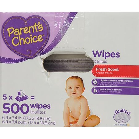 Parent's Choice Fresh Scent Baby Wipes, 500 count