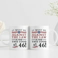 thumbnail image 3 of Funny 46th Birthday Gifts for Women Men - It Must Be Against The Law to Look This Good at 46 Mug - 46 Year Old Present Ideas for Wife, Husband, Sisters, Brothers, Friends, Coworkers - 11 oz Mug, 3 of 6