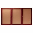 thumbnail image 3 of Aarco Products WBC4896-3R 3-Door Enclosed Bulletin Board - Walnut, 3 of 6