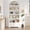 White, variant on EastVita 72" Tall Arched Pantry Cabinet with Doors, 5-Tier Kitchen Pantry Cabinet with Adjustable Shelf & Black Handles, Wood Storage Cabinet for Dining Room, Kitchen, Living Room