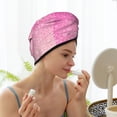 thumbnail image 6 of Xecao Breast Cancer Pink Ribbons Awareness Print Hair Towel, Hair Turbans for Wet Hair, Drying Hair Wrap for Curly Hair Women,Coral Velvet Dry Hair Cap,Dry Hair Hat, 6 of 6
