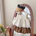 thumbnail image 2 of vigerkar Toddler Baby Girl Cute 2 Piece Outfits Sleeveless Shirt Solid Color Tank Top Cotton Wide Leg Shorts Summer Clothes Set (Coffee, 3-4 Years), 2 of 6