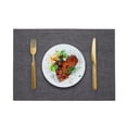 thumbnail image 5 of Rectangle Placemats, Double Layer Cloth Fabric Heat Resistant Place Mat, Durable Washable Reversible Dining Table Mats, Linen Style, Non Slip Dining Table Mats, 1Pc, Multicolor(Black,16.9x11.8"), 5 of 8