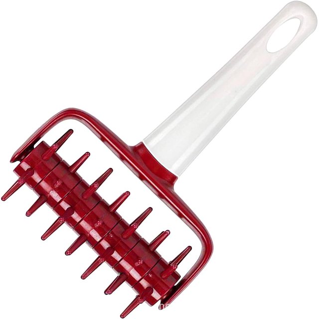 Pizza Dough Dough Tool Pizza Pastry Hole Roller for Cake Pie Cookies Bread Pastry Baking Baking Tool (Red)
